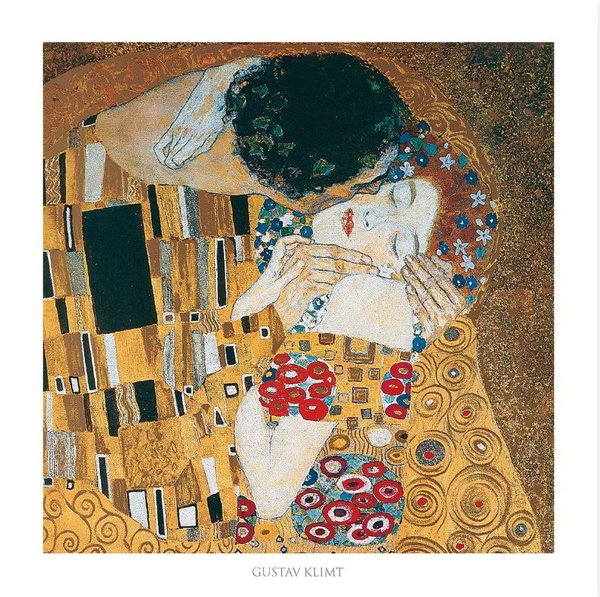 Gustav Klimt -  Kuss (he Kiss, ll bacio) Detail (70x70)