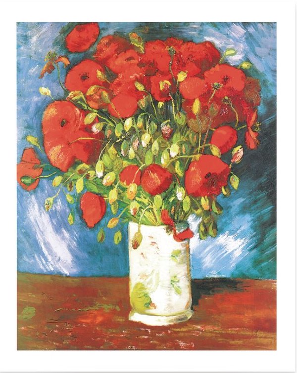 Vincent van Gogh - Vase of Poppies (Mohnblumen)