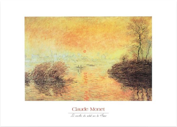 Claude Monet - Le coucher du soleil la Seine