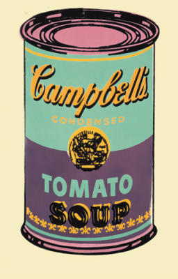 Campbell`s Soup Can, 1965 (green & purple)