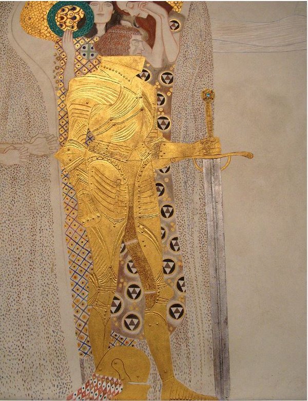 Gustav Klimt - Der goldene Ritter/Beethovenfries