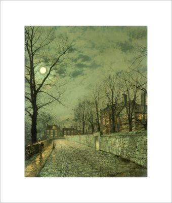John Atkinson Grimshaw - A Moonlit Road, 1880