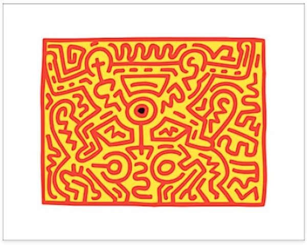 Keith Haring - Growing 3 , 1988